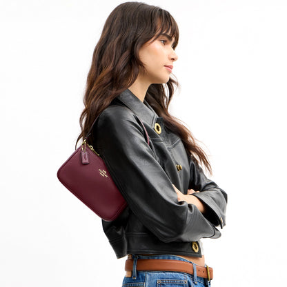 Coach Nolita 19 - Gold/Dark Cherry