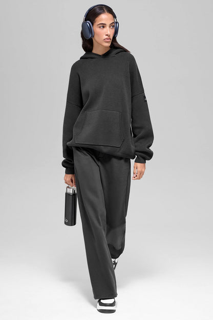 Alo Yoga Scholar Hooded Sweater - Anthracite