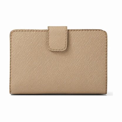 Michael Kors Medium Crossgrain Leather Wallet - CAMEL