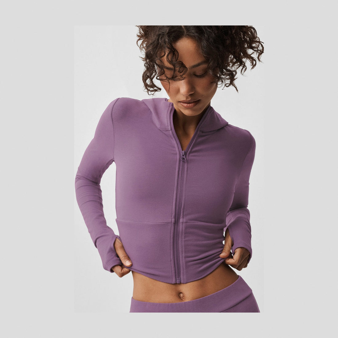 Alo Yoga Sway Full Zip Hoodie - Plum Kiss