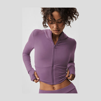 Alo Yoga Sway Full Zip Hoodie - Plum Kiss