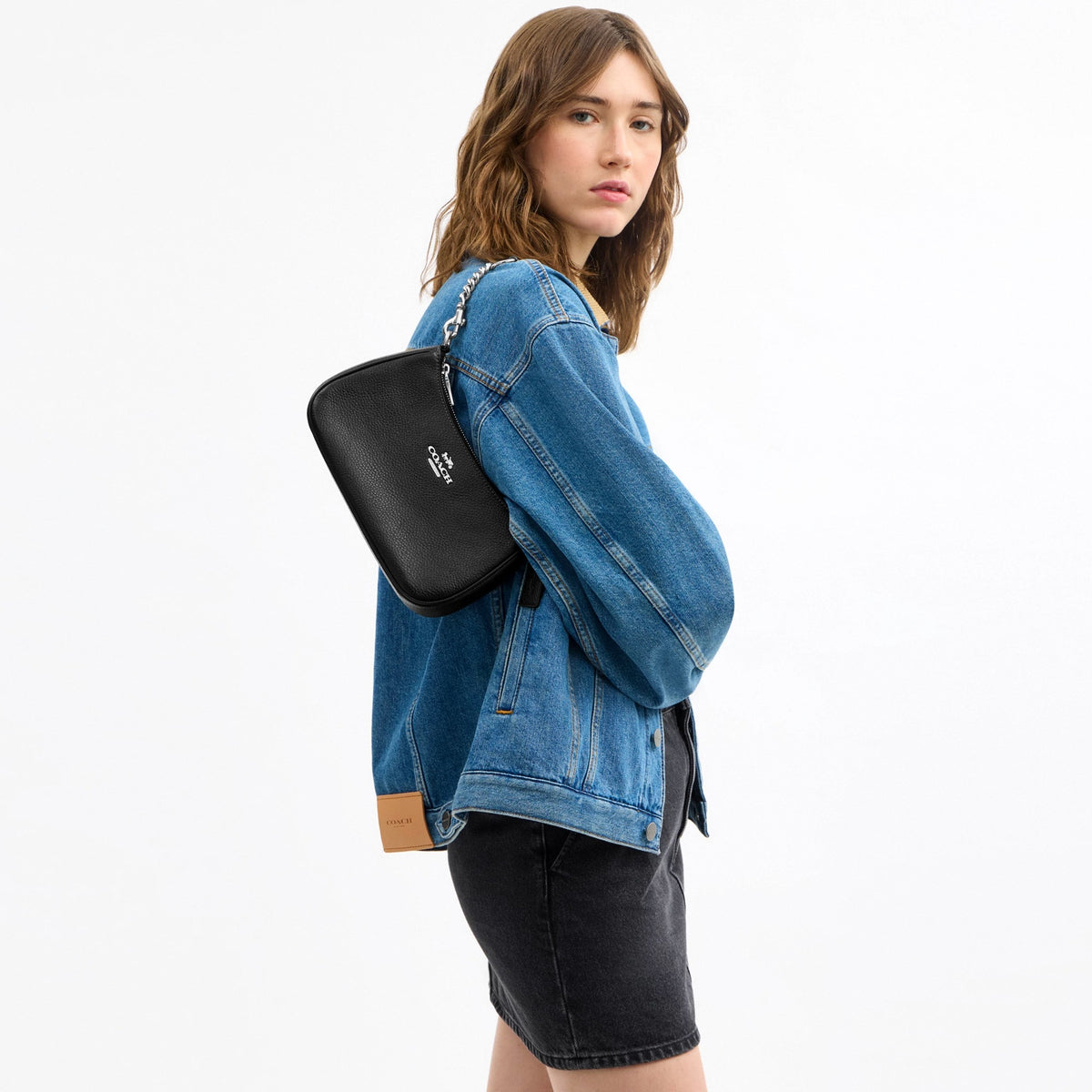 Coach Teri Shoulder Bag - Silver/Black