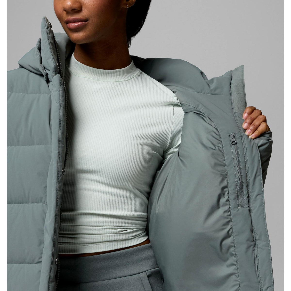 Columbia Women's Amaze Puff Mid Hooded Jacket - Sedona Sage