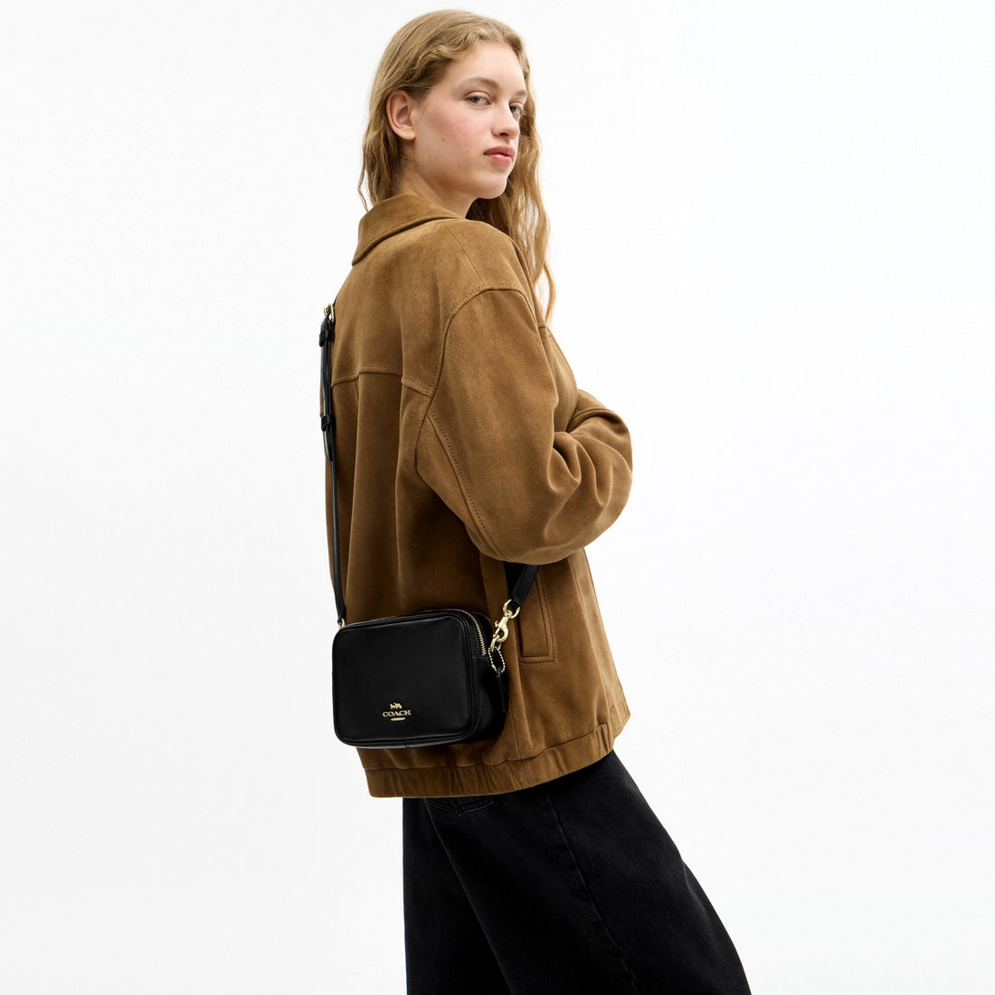 Coach Mini Carey Crossbody Bag - Gold/Black