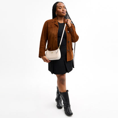 Coach Teri Shoulder Bag In Signature Canvas - Gold/Sand/Chalk