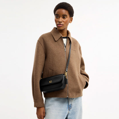 Coach Brook Flap Chain Bag - Brass/Black