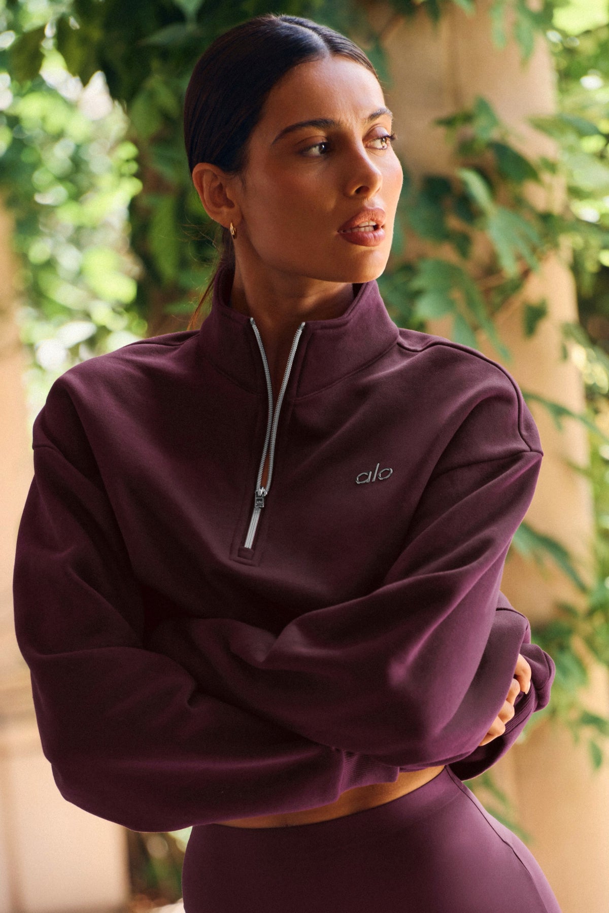 Alo Yoga Accolade 1/4 Zip Pullover - Rich Bordeaux