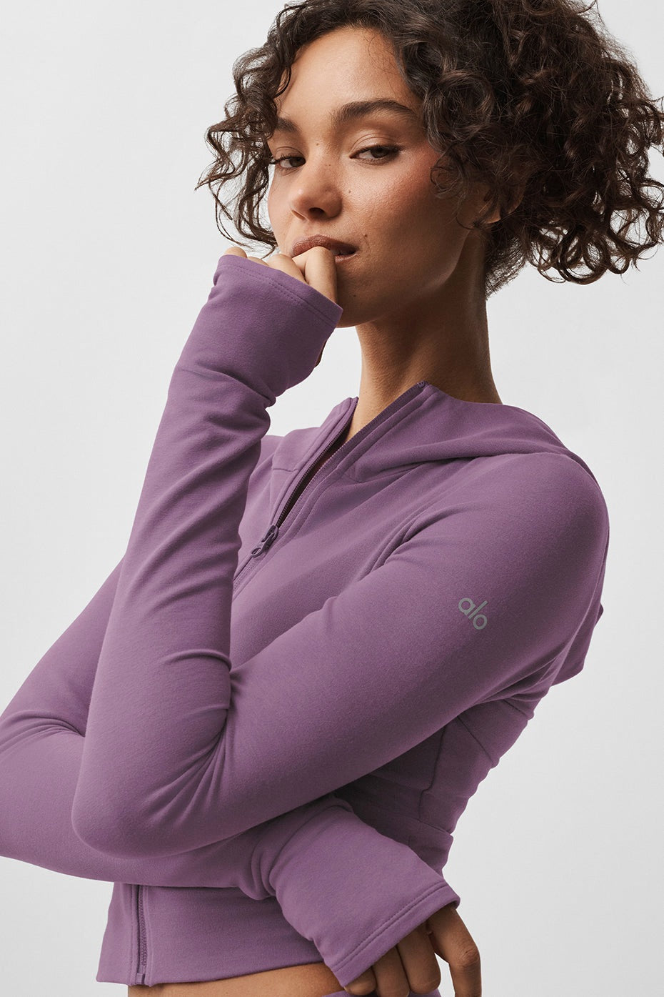 Alo Yoga Sway Full Zip Hoodie - Plum Kiss