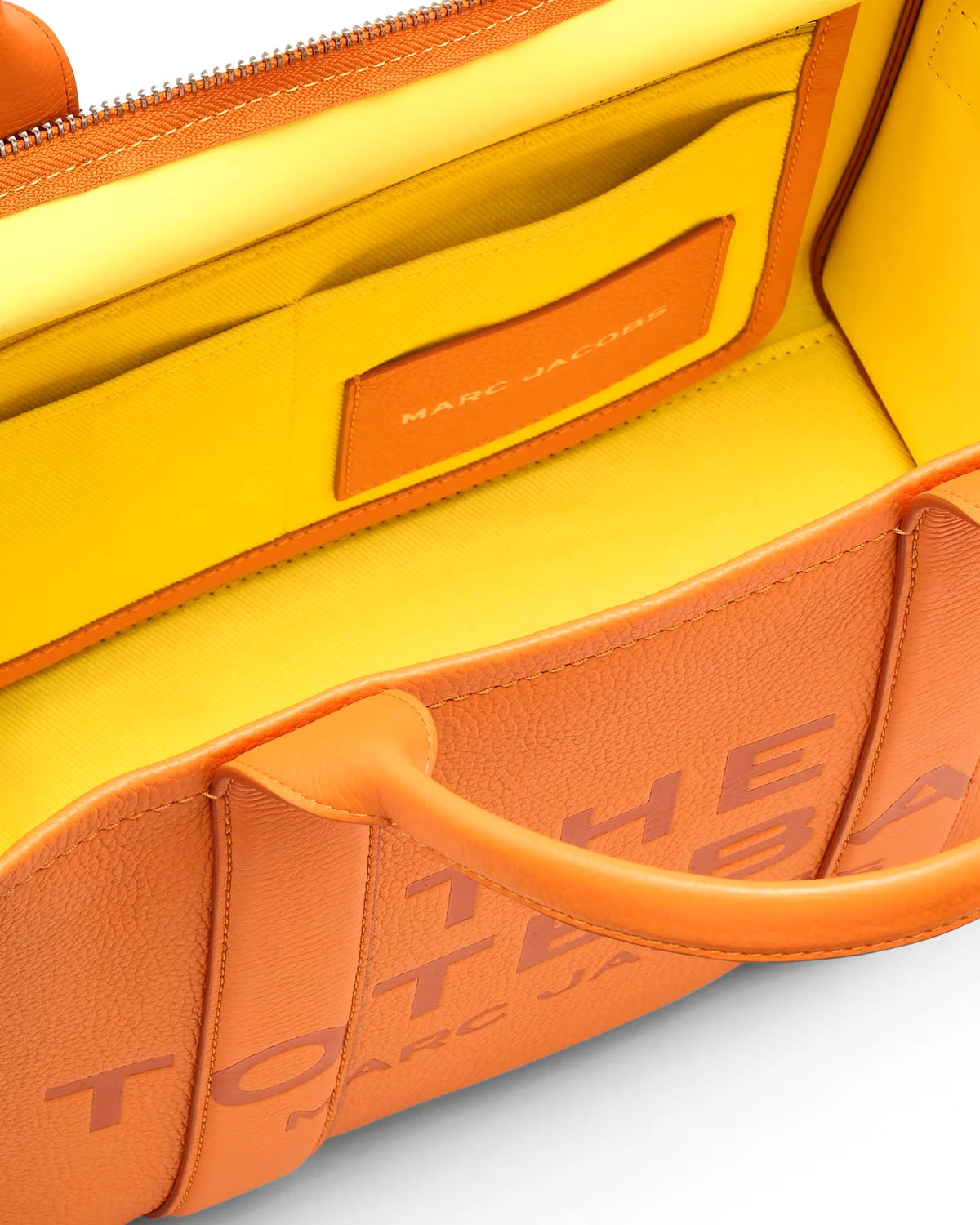 Marc Jacobs The Leather Medium Tote Bag - TANGERINE