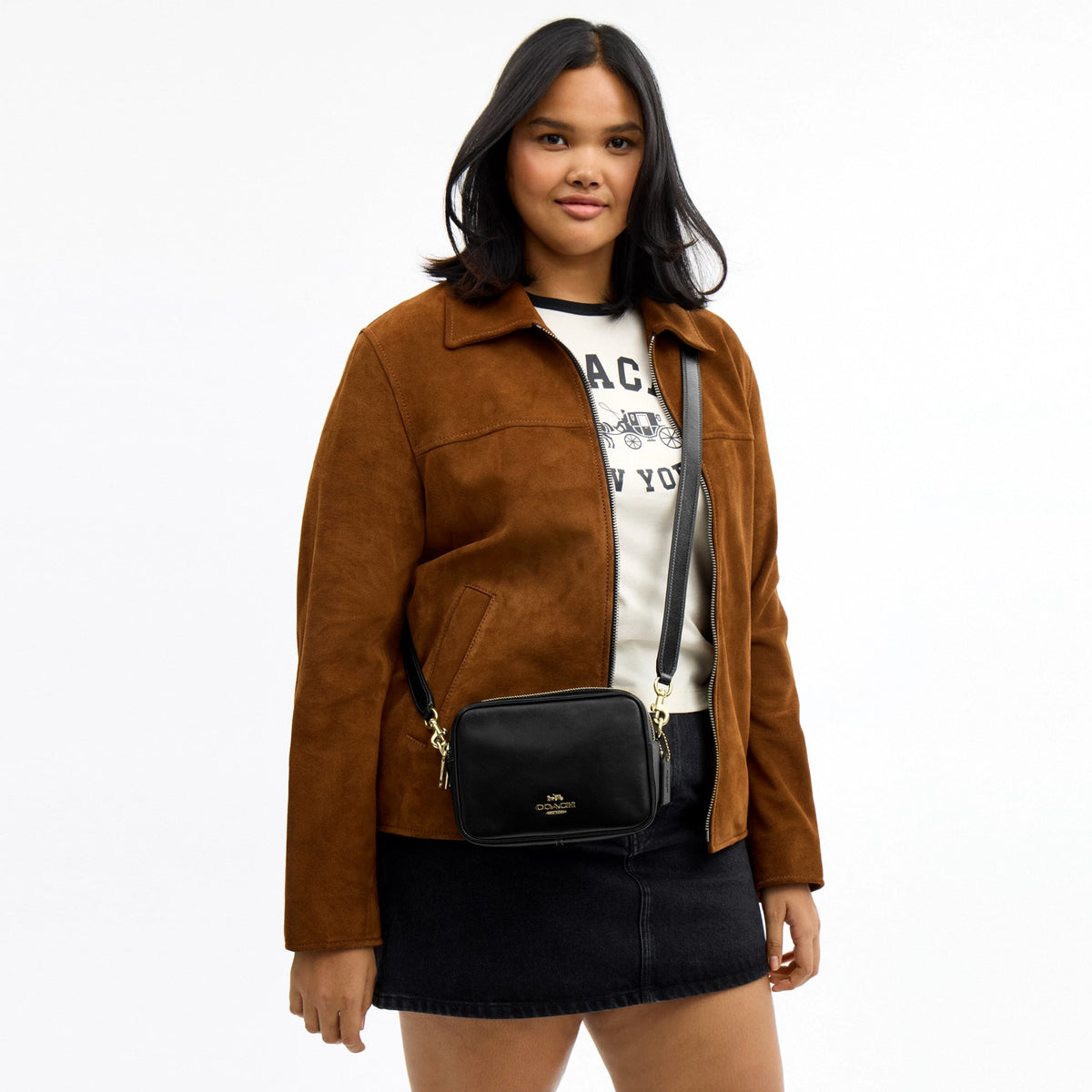 Coach Mini Carey Crossbody Bag - Gold/Black