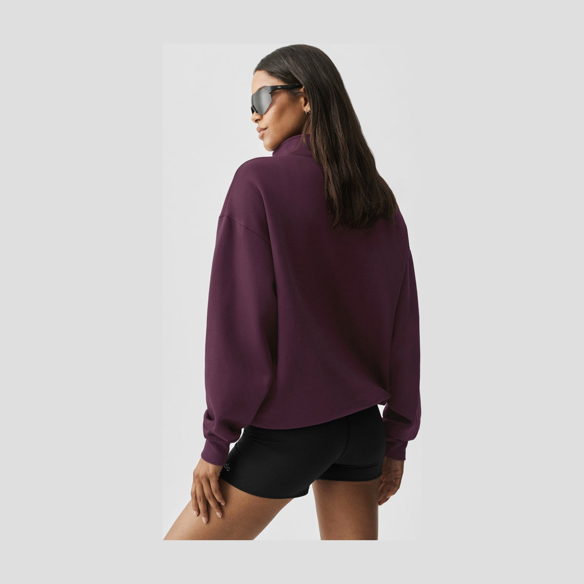 Alo Yoga Accolade 1/4 Zip Pullover - Rich Bordeaux