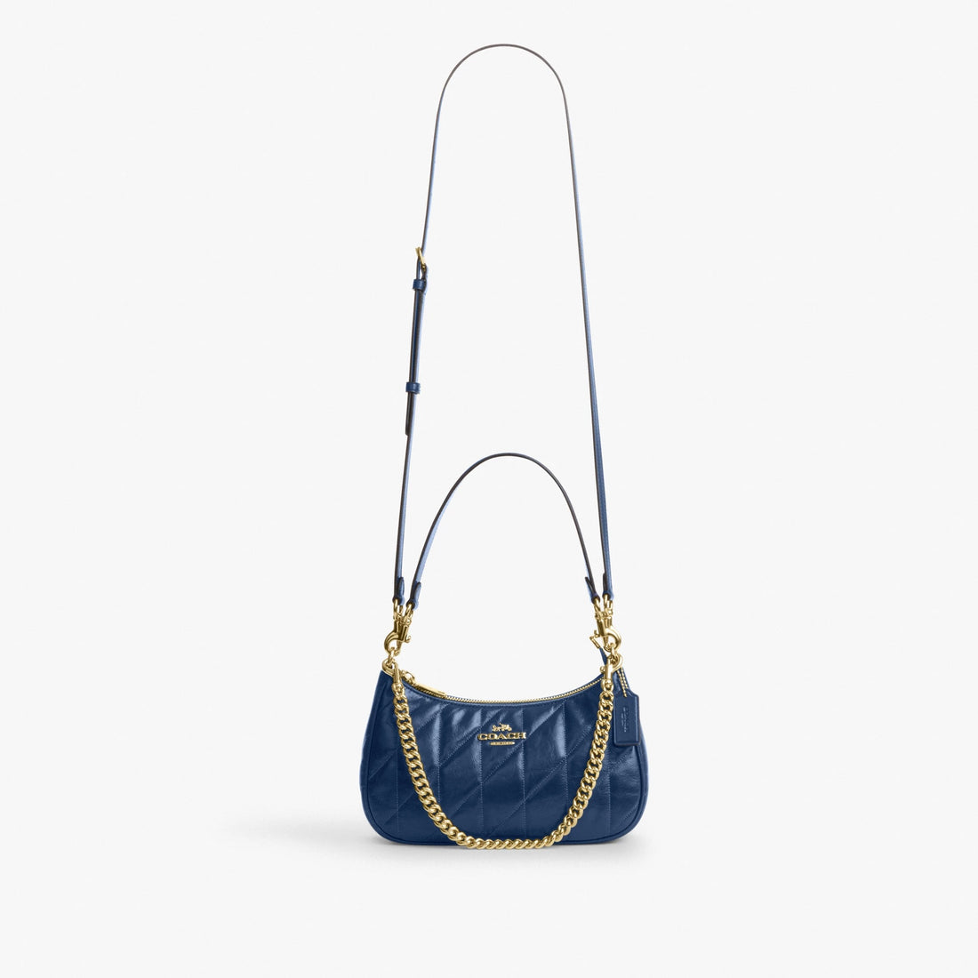 Coach Teri Shoulder Bag With Quilting - Gold/Deep Blue