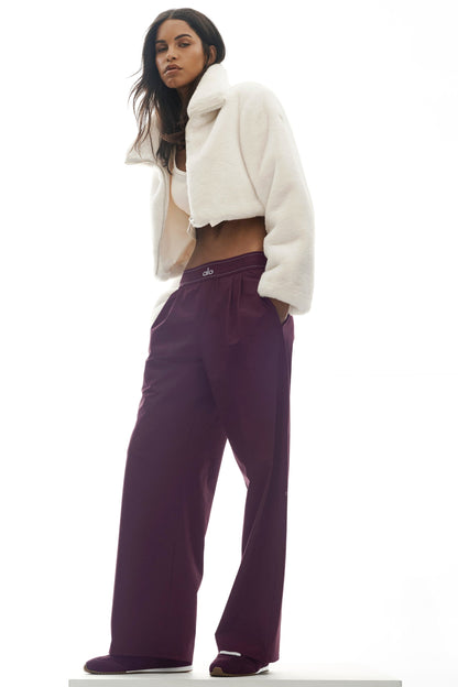 Alo Yoga Suit Up Trouser (Regular) - Rich Bordeaux