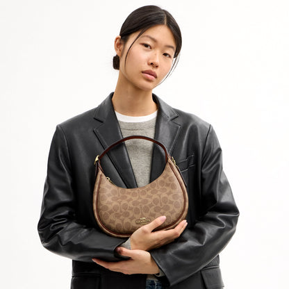 Coach Emily Shoulder Bag In Signature Canvas - Gold/Tan/Brown