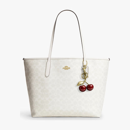 Coach City Tote Bag In Signature Canvas - Gold/White/Chalk