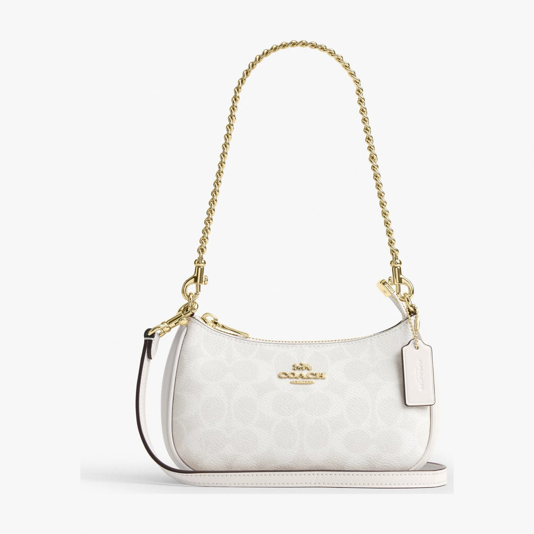 Coach Teri Mini Crossbody Bag In Signature Canvas - Gold/White/Chalk
