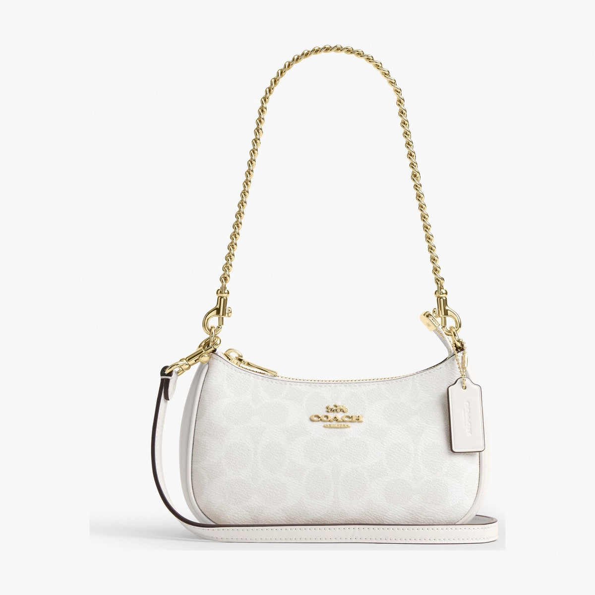 Coach Teri Mini Crossbody Bag In Signature Canvas - Gold/White/Chalk