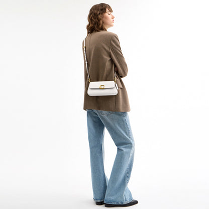Coach Jet Shoulder Bag - Brass/Chalk