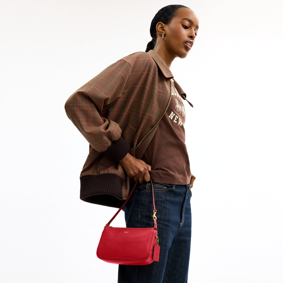 Coach Plaza Bag - Brass/Scarlet