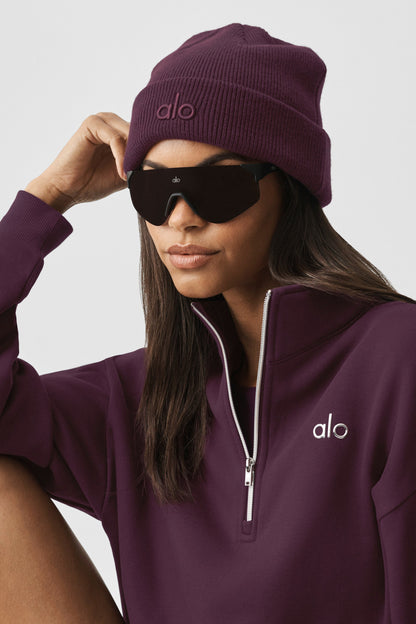 Alo Yoga Accolade 1/4 Zip Pullover - Rich Bordeaux