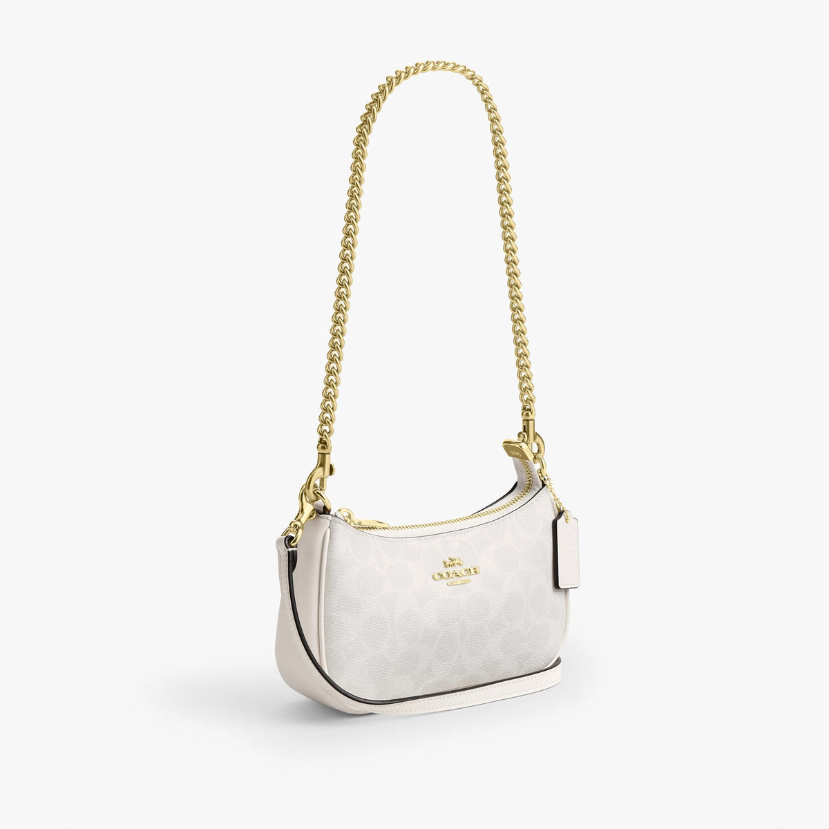 Coach Teri Mini Crossbody Bag In Signature Canvas - Gold/White/Chalk