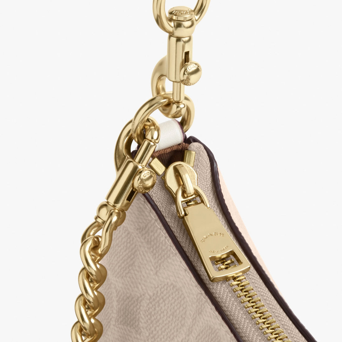 Coach Teri Shoulder Bag In Signature Canvas - Gold/Sand/Chalk