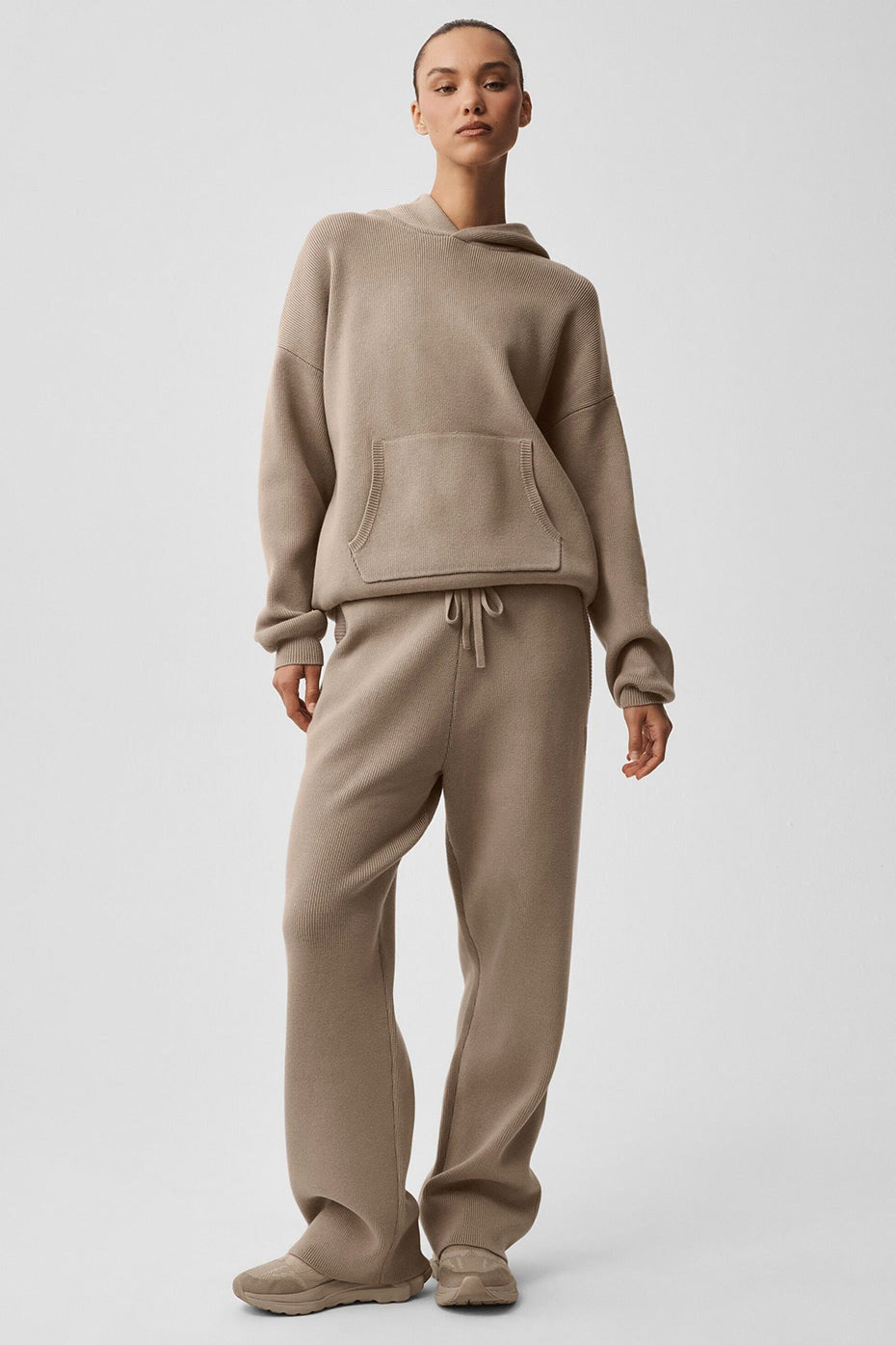 Alo Yoga Scholar Hooded Sweater - Gravel