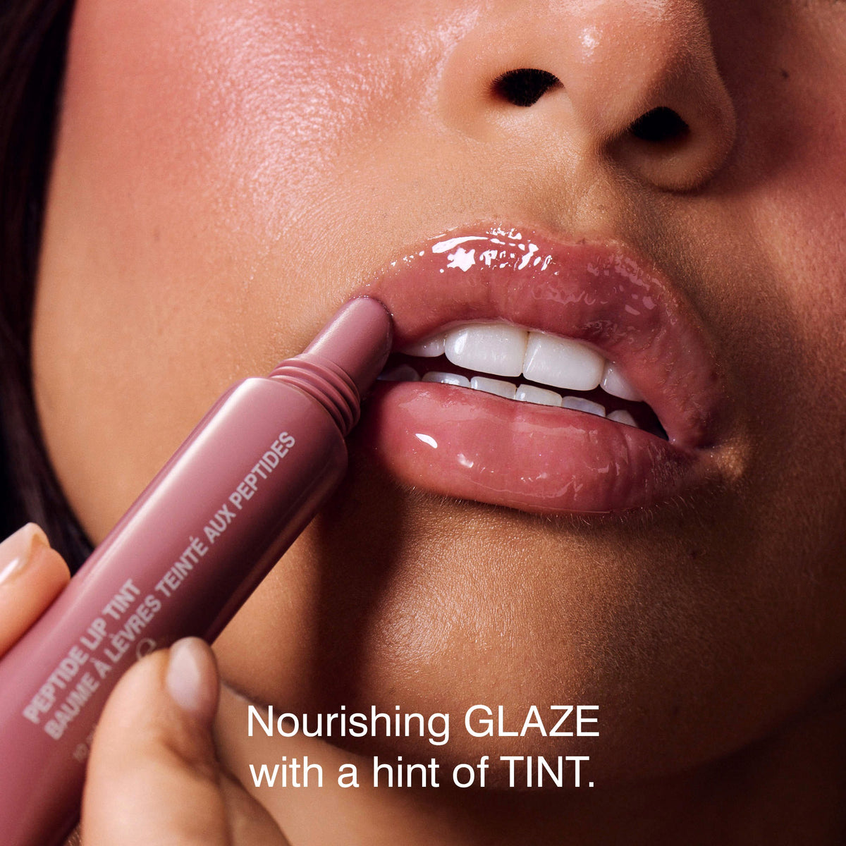 Rhode Peptide Lip Tint Nourishing Glaze - Salty Tan - soft mauve