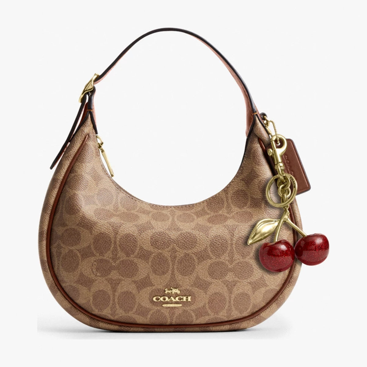 Coach Emily Shoulder Bag In Signature Canvas - Gold/Tan/Brown