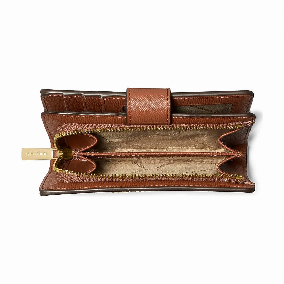 Michael Kors Medium Crossgrain Leather Wallet - LUGGAGE