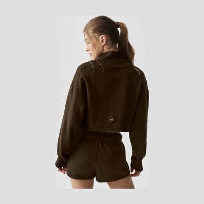 Alo Yoga Cropped Serenity Coverup - Espresso