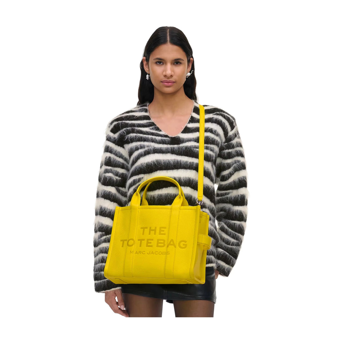 Marc Jacobs The Leather Medium Tote Bag - DAISY YELLOW