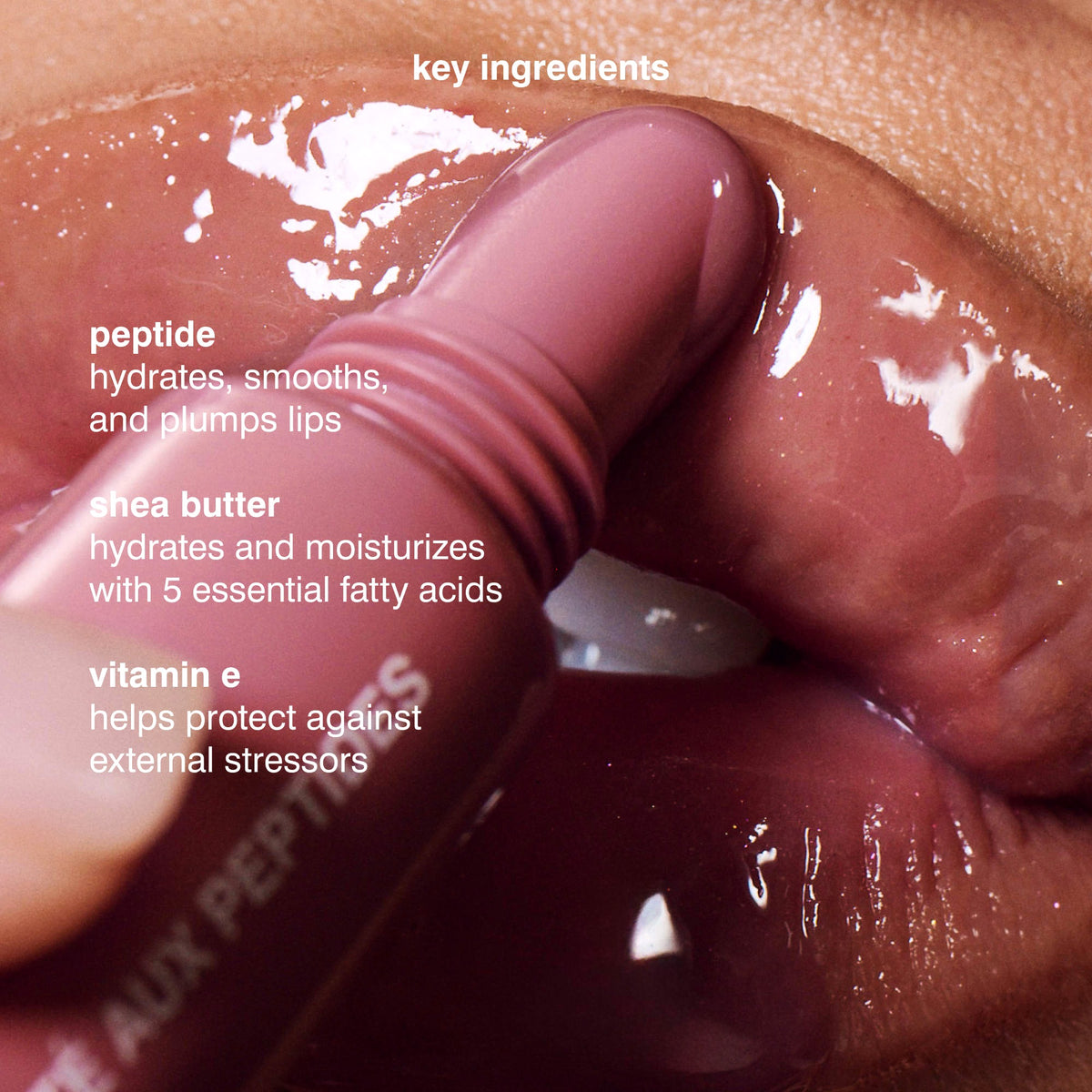 Rhode Peptide Lip Tint Nourishing Glaze - Salty Tan - soft mauve
