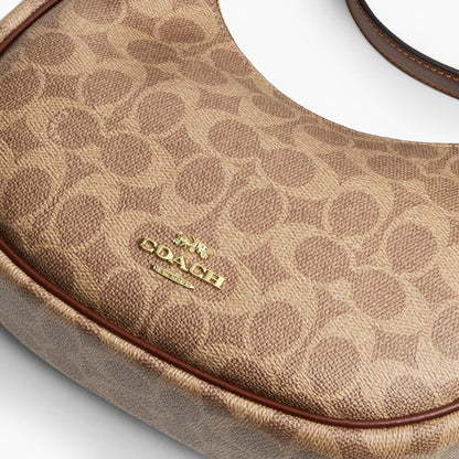 Coach Emily Shoulder Bag In Signature Canvas - Gold/Tan/Brown
