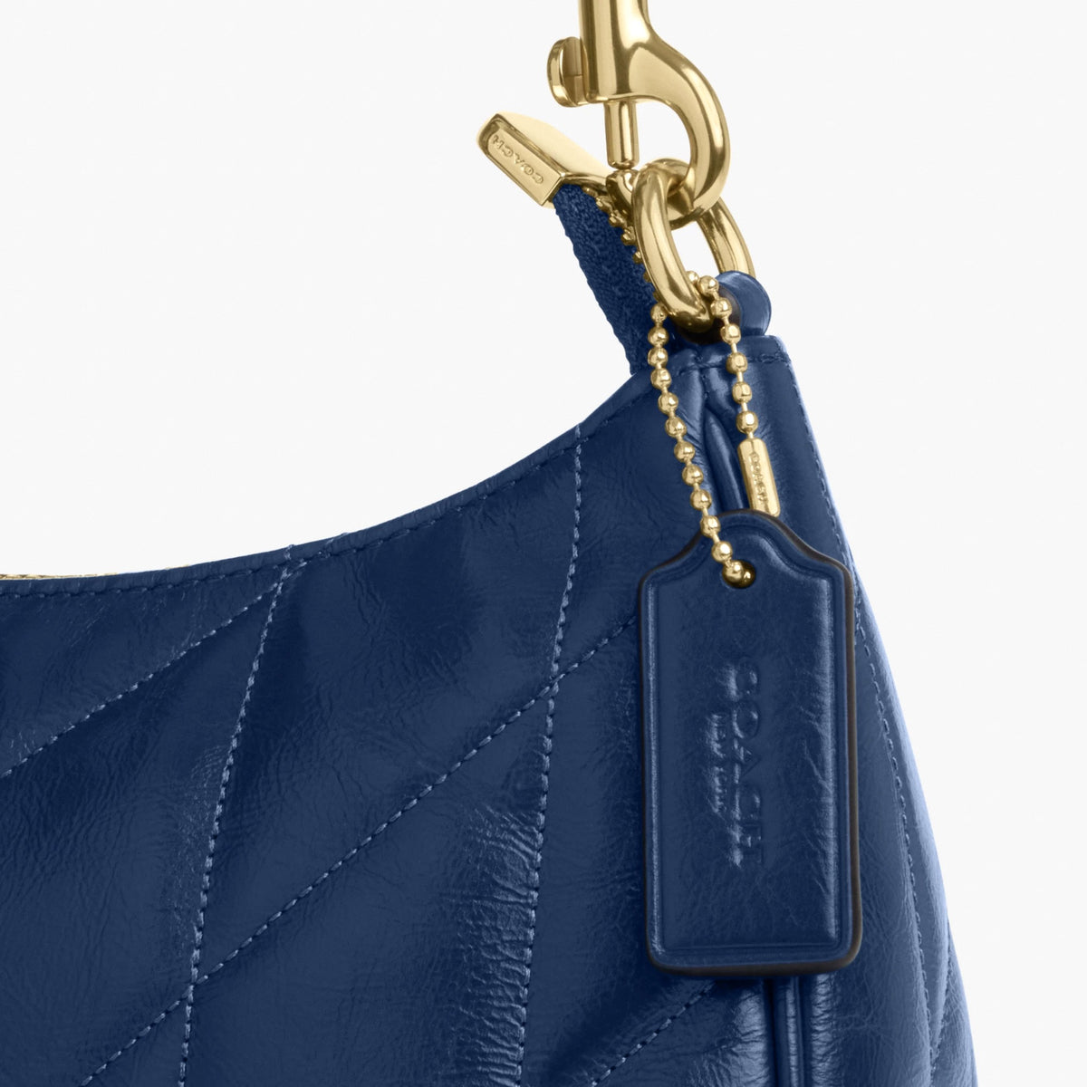 Coach Teri Shoulder Bag With Quilting - Gold/Deep Blue