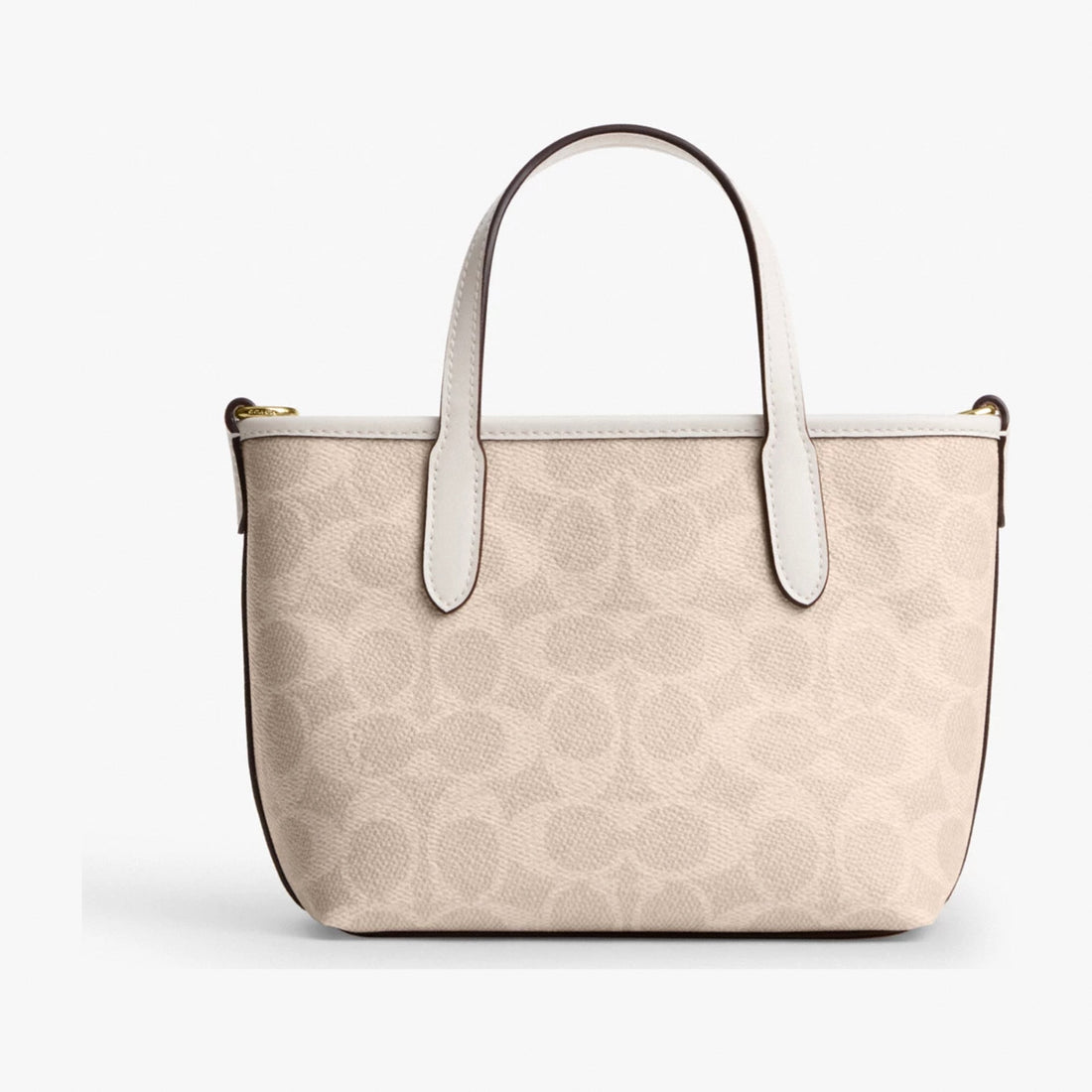 Coach City Mini Tote Bag In Signature Canvas - Gold/Sand/Chalk