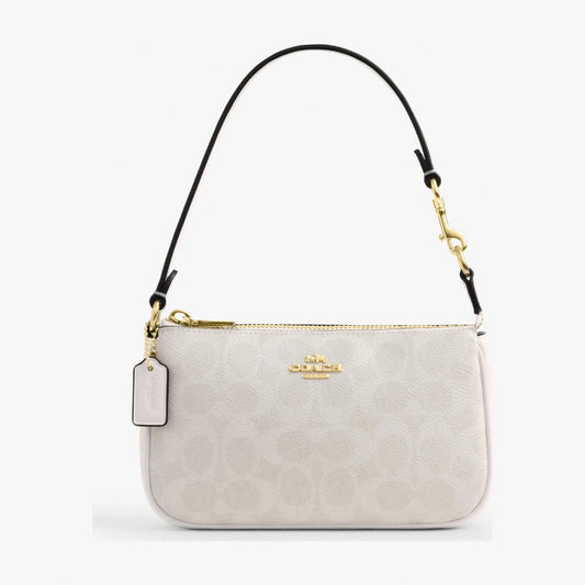 Coach Nolita 19 In Signature Canvas - Gold/White/Chalk