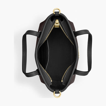 Coach City Mini Tote Bag In Signature Canvas - Gold/Walnut/Black