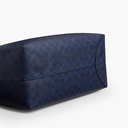 Coach City Tote Bag In Signature Canvas - Gold/Navy
