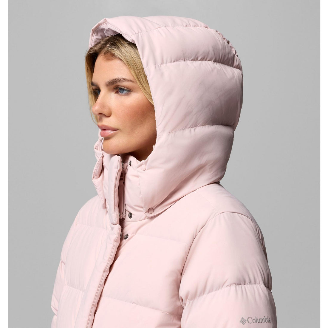 Columbia Women's Amaze Puff Mid Hooded Jacket - Mineral Pink
