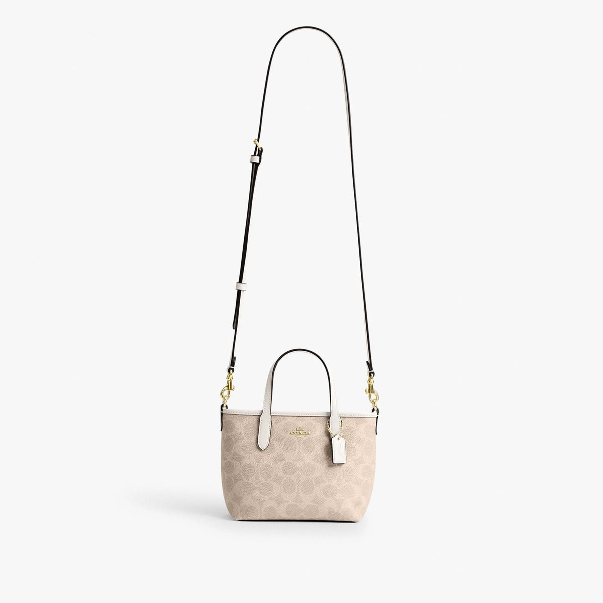 Coach City Mini Tote Bag In Signature Canvas - Gold/Sand/Chalk