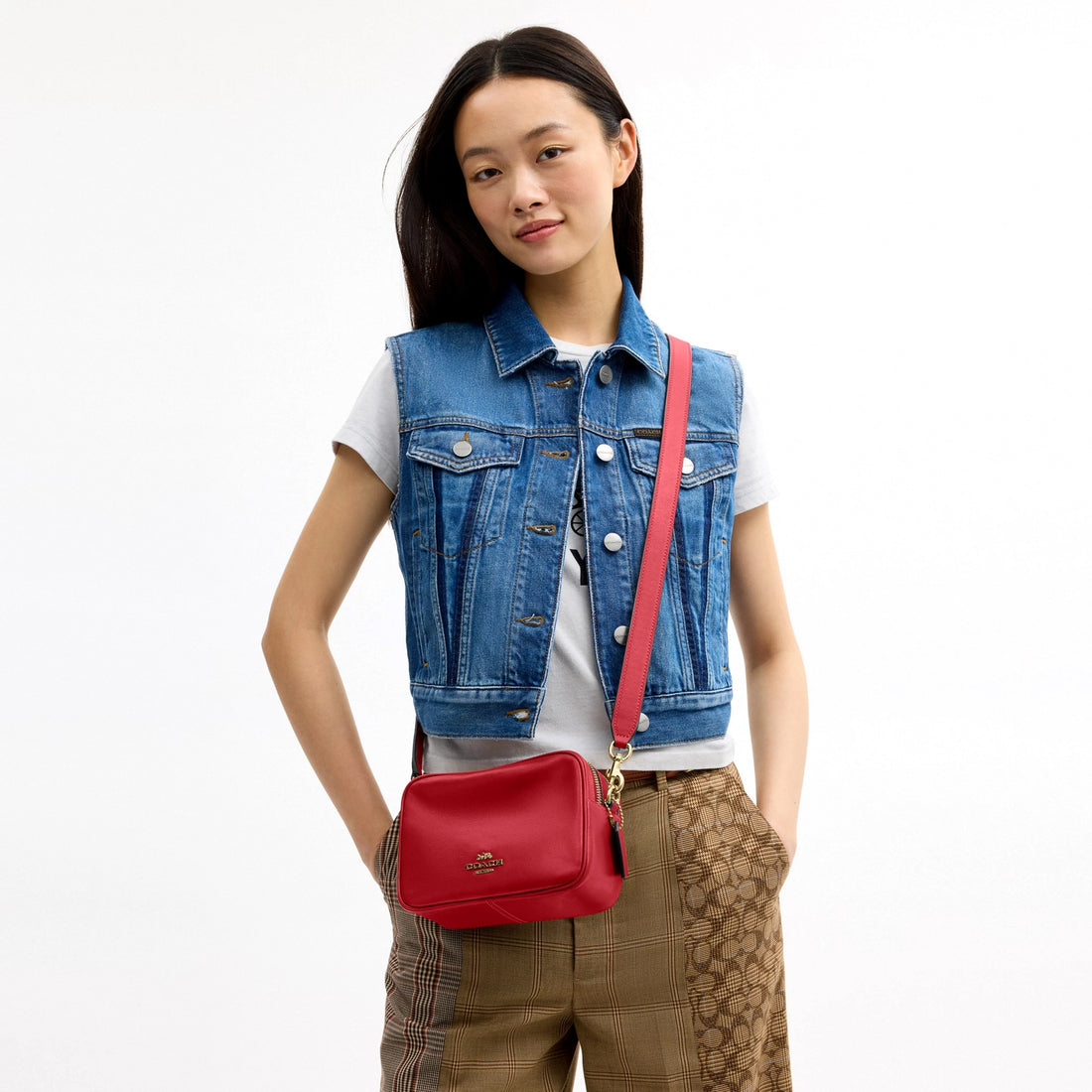 Coach Mini Carey Crossbody Bag - Gold/Poppy