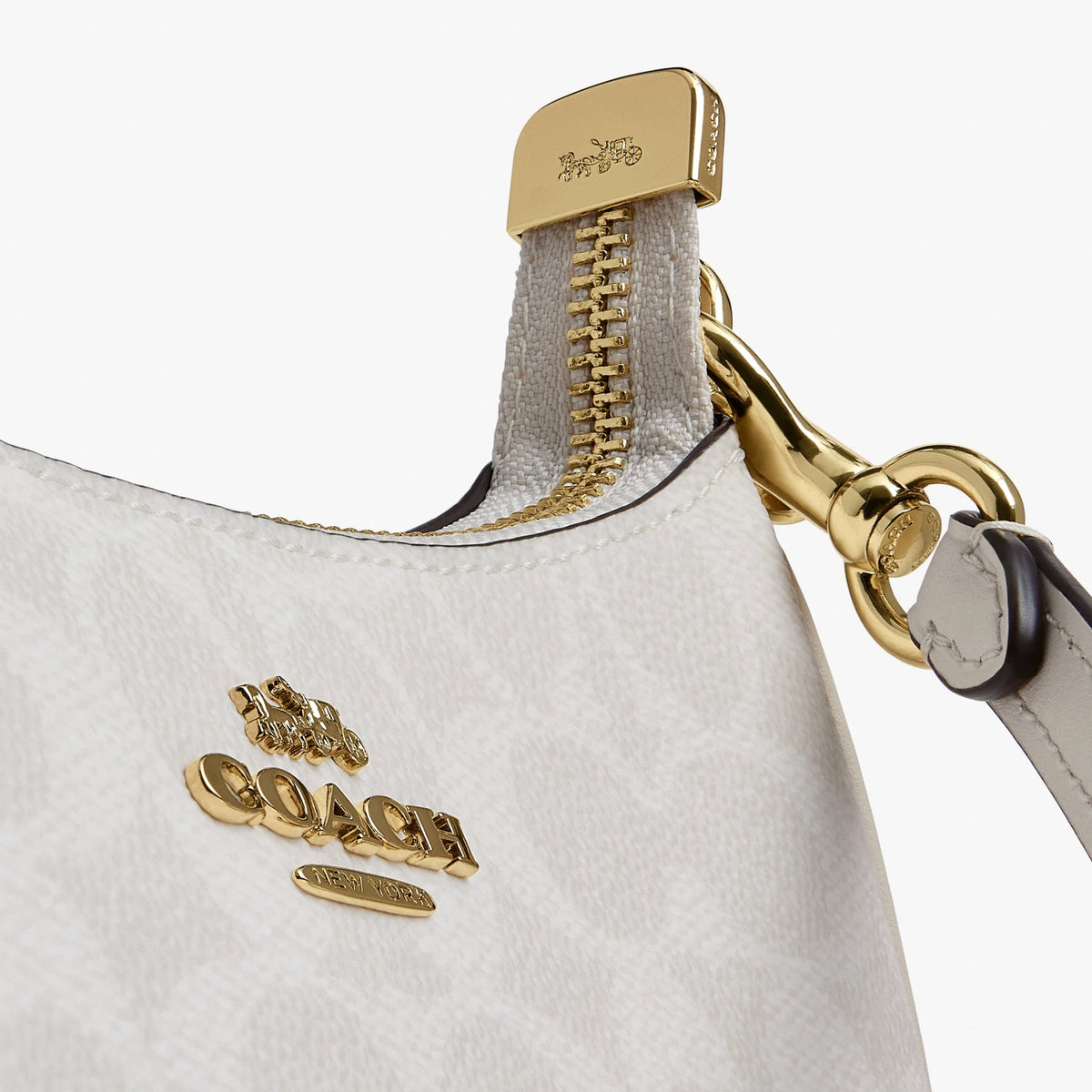 Coach Teri Mini Crossbody Bag In Signature Canvas - Gold/White/Chalk