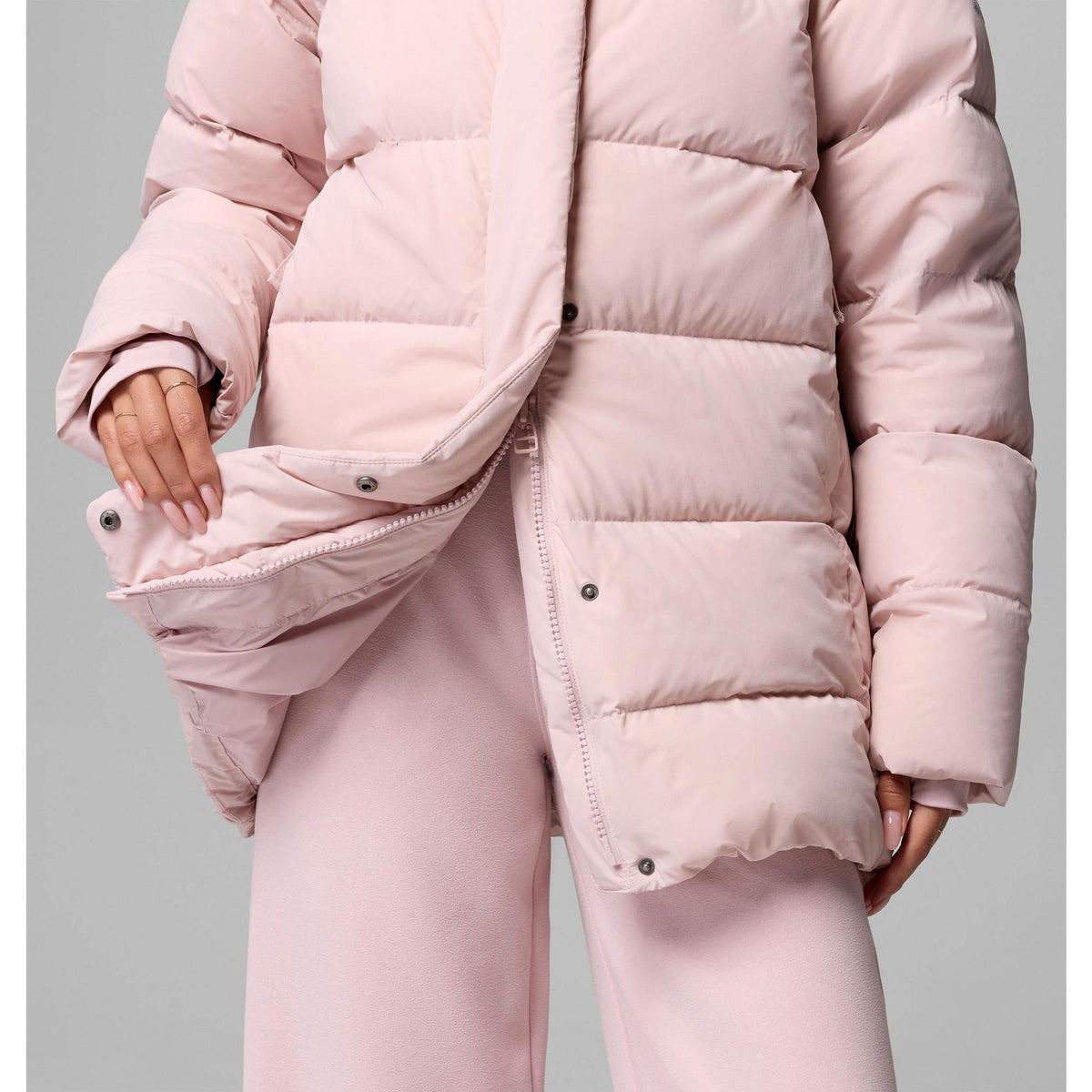 Columbia Women's Amaze Puff Mid Hooded Jacket - Mineral Pink