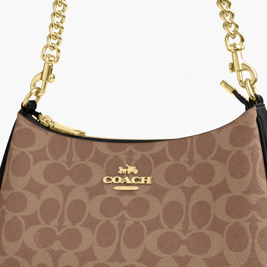 Coach Teri Shoulder Bag In Signature Canvas - Gold/Tan/Brown