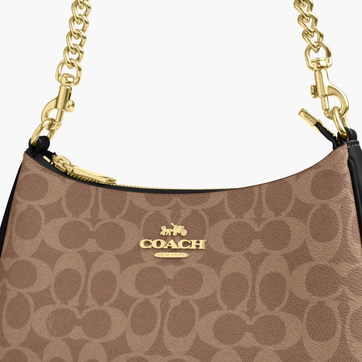 Coach Teri Shoulder Bag In Signature Canvas - Gold/Tan/Brown