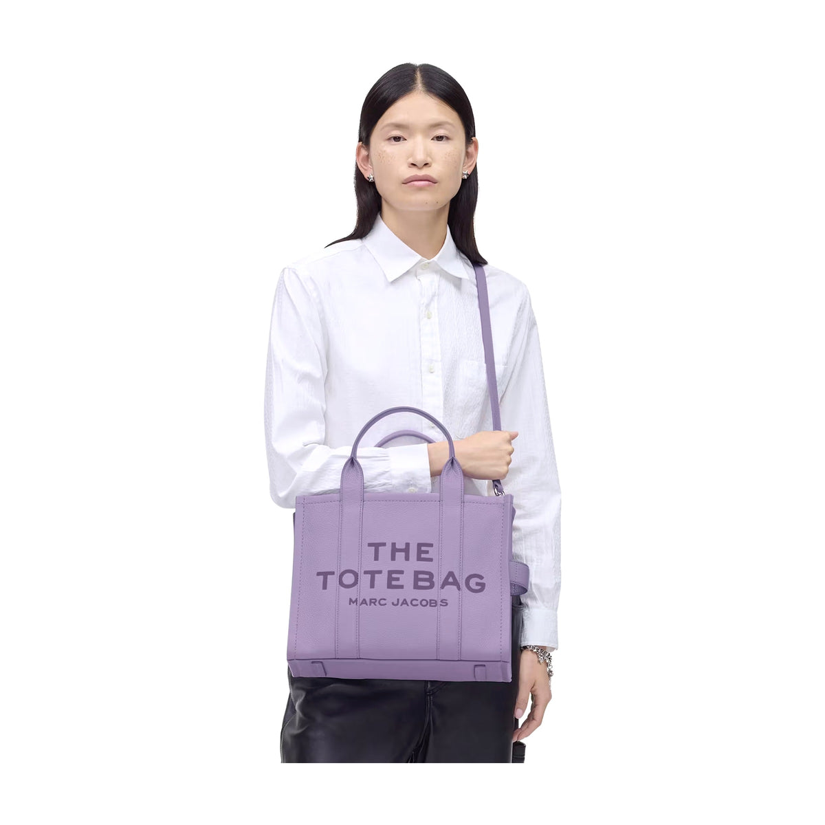 Marc Jacobs The Leather Medium Tote Bag - LILAC