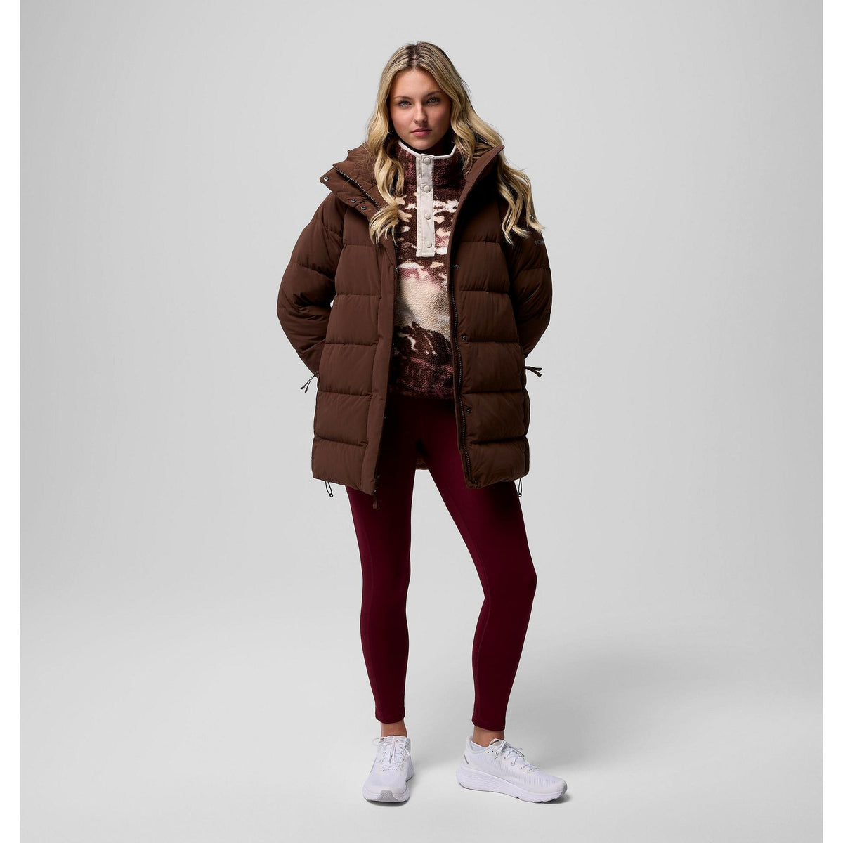 Columbia Women's Amaze Puff Mid Hooded Jacket - Tobacco