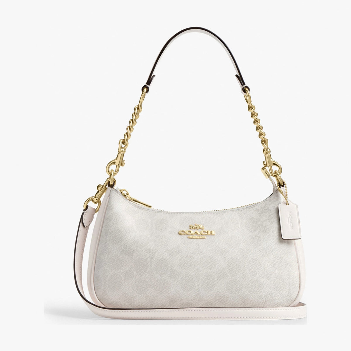Coach Teri Shoulder Bag In Signature Canvas - Gold/White/Chalk