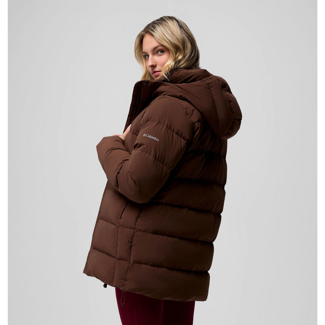 Columbia Women's Amaze Puff Mid Hooded Jacket - Tobacco